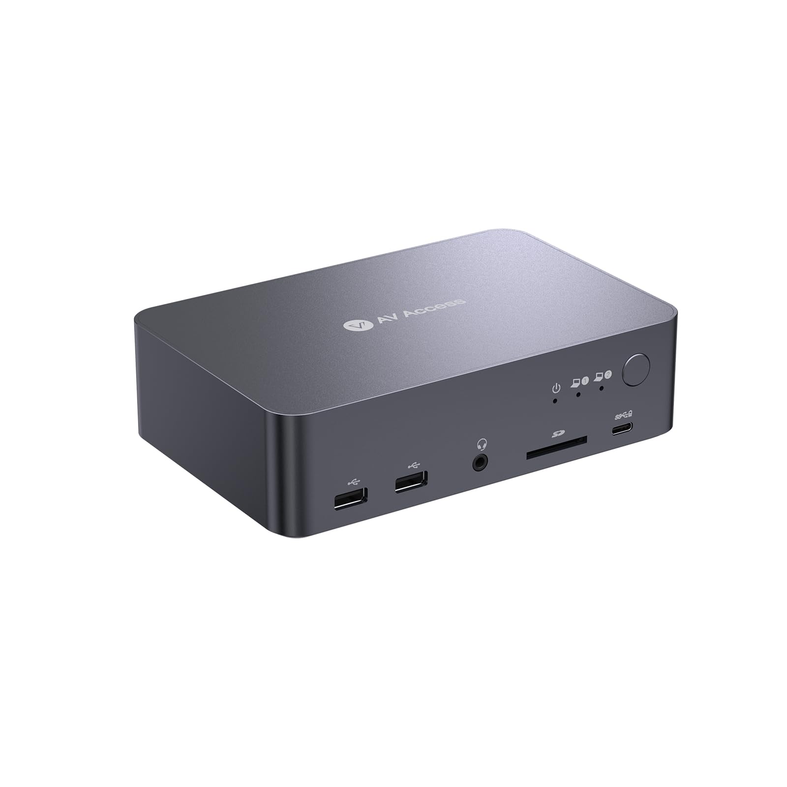 AV-доступ KVM-перемикач Док-станція 2 Подвійний монітор 4K 60 Вт Зарядка Кожен 1G EDID Емуляція USB-C Ноутбуки, Підтримка, ПК, Ethernet,
AV-доступ KVM-перемикач Док-станція 2 Подвійний монітор 4K 60 Вт Зарядка Кожен 1G EDID Емуляція USB-C Ноутбуки, Підтримка, ПК, Ethernet,