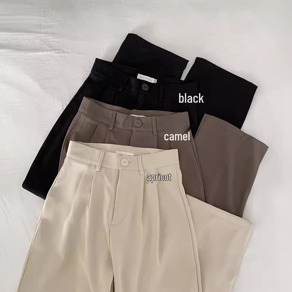 Spring High Waist Wide-Leg Black Pants for Women - Loose, Floor-Length, and Draped Style Large
Spring High Waist Wide-Leg Black Pants for Women - Loose, Floor-Length, and Draped Style Large