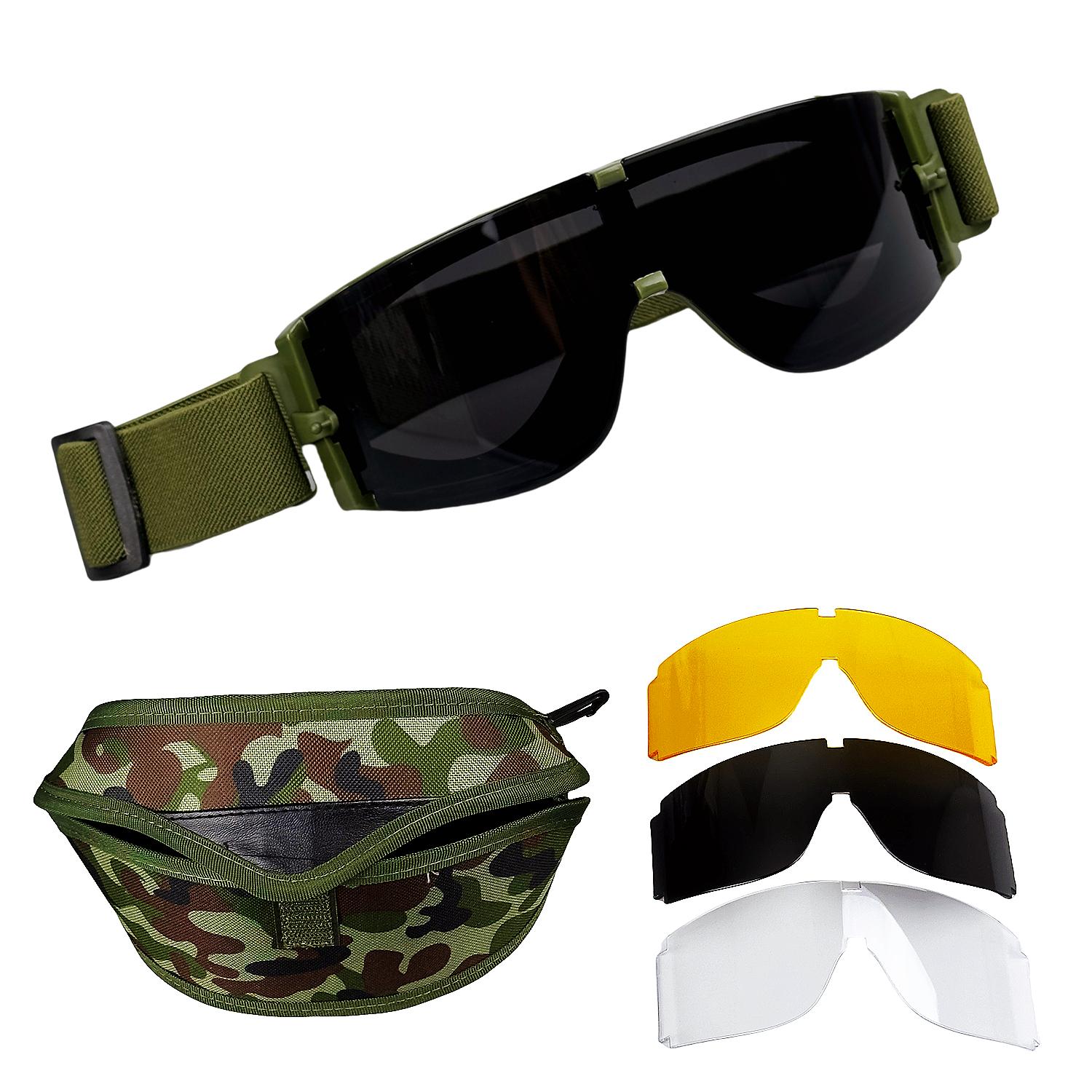 Тактичні окуляри 3 лінзи Вітрозахисні Пилозахисні Стрільба Мотокрос Мотоцикл Альпінізм Окуляри CS Безпечний Захист Окуляри зелений
Тактичні окуляри 3 лінзи Вітрозахисні Пилозахисні Стрільба Мотокрос Мотоцикл Альпінізм Окуляри CS Безпечний Захист Окуляри зелений