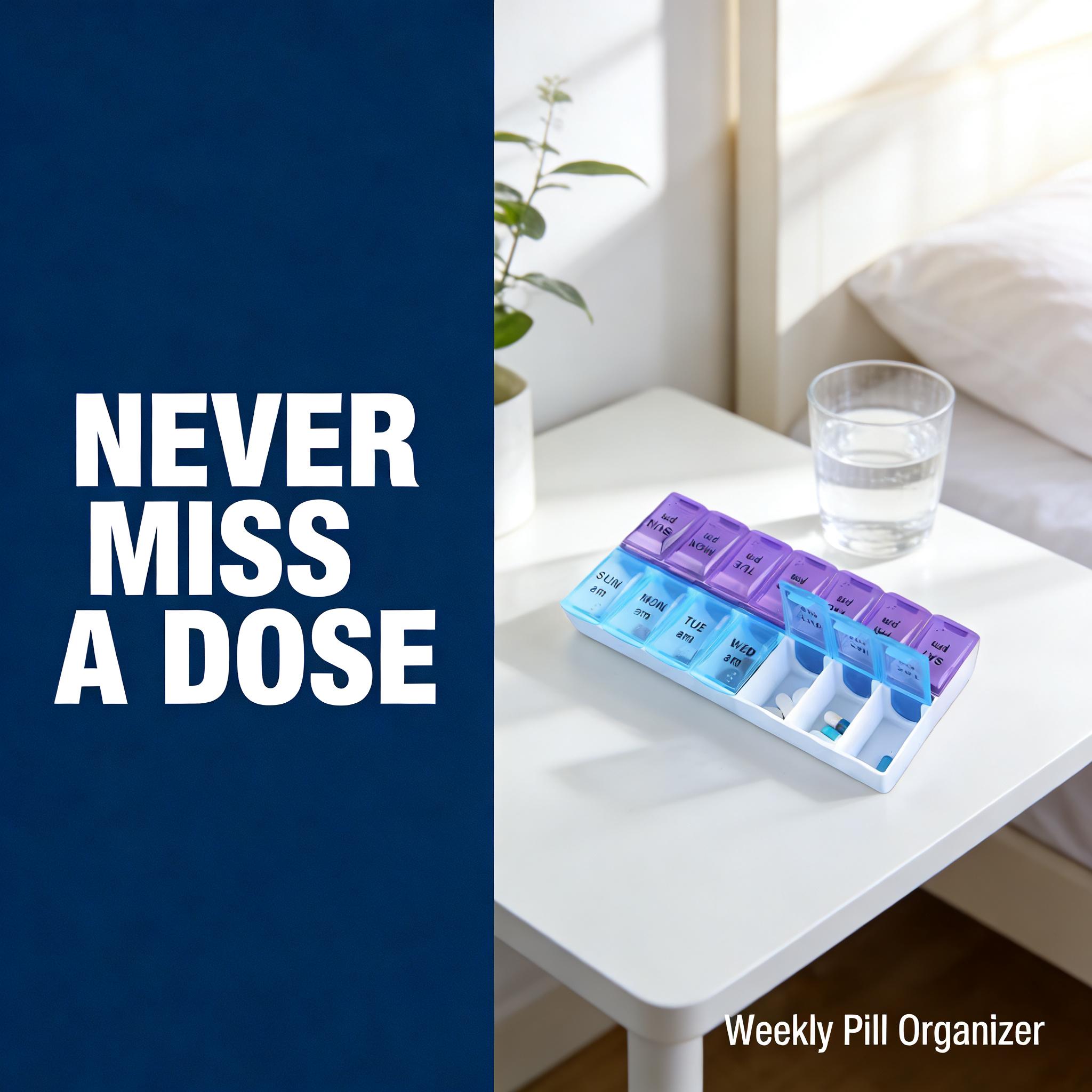 Daily Pill Reminder Box 7 Slots - Portable Sealed Moisture-Proof for Office Workers Travel Medication pillbox фиолетовый
Daily Pill Reminder Box 7 Slots - Portable Sealed Moisture-Proof for Office Workers Travel Medication pillbox фиолетовый