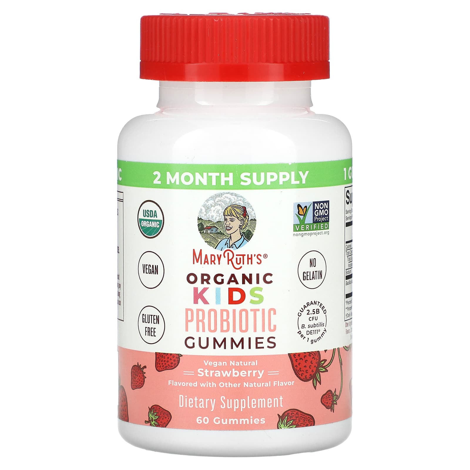 MaryRuth s, Organic Children s Probiotic Gummies, Strawberry, 60 Gummies
MaryRuth s, Organic Children s Probiotic Gummies, Strawberry, 60 Gummies