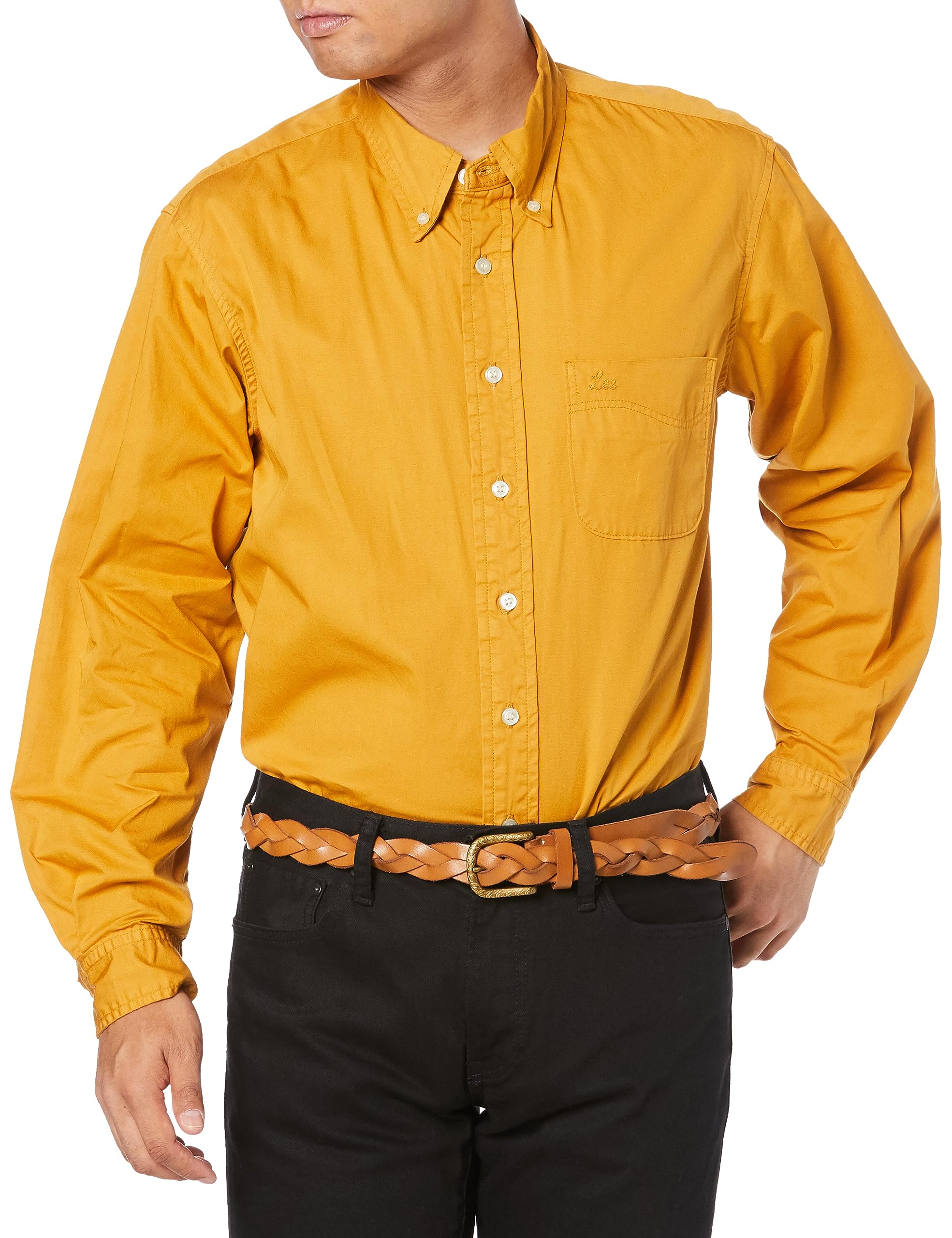 Рубашка мужская Lee горчичного цвета на пуговицах, горчичный
Рубашка мужская Lee горчичного цвета на пуговицах, горчичный