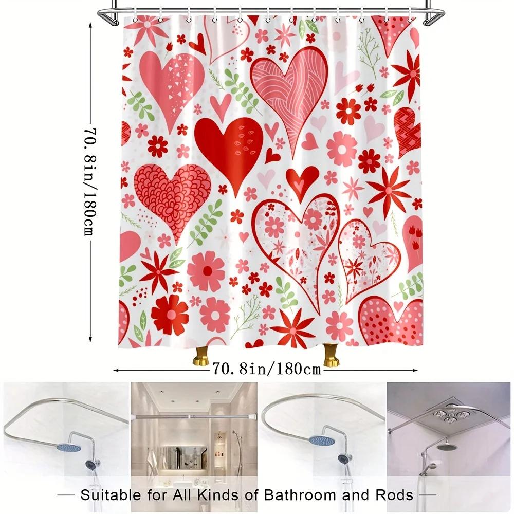 Love Theme Shower Curtain - Pink Flowers & Daisies, Warm Background, Romantic Design, 12 Hooks, Ideal For Mother S Day Gift W60H190(CM)-1 Pcs
Love Theme Shower Curtain - Pink Flowers & Daisies, Warm Background, Romantic Design, 12 Hooks, Ideal For Mother S Day Gift W60H190(CM)-1 Pcs