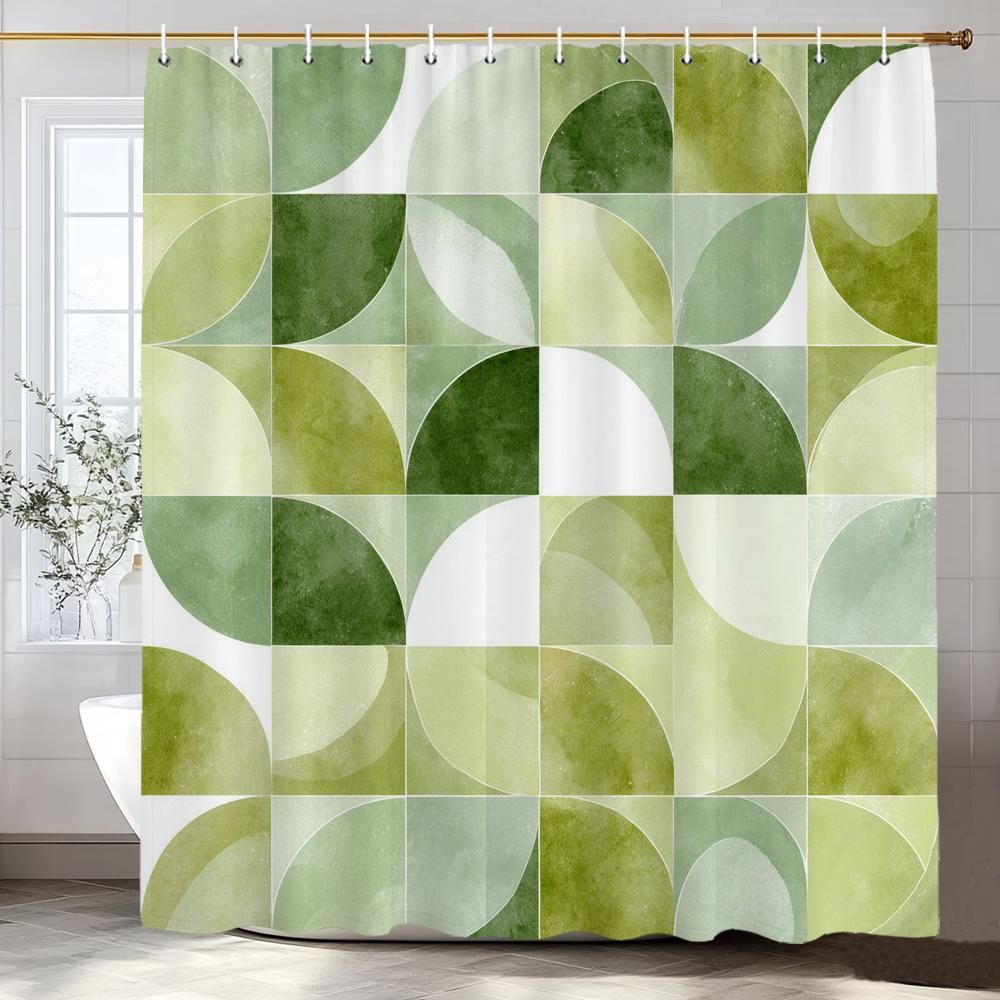 Modern Simple Geometric Shower Curtain, Bathroom Decorative Shower Curtain, Printed Polyester Fabric Shower Curtain with Hooks 90x180cm-35x70in
Modern Simple Geometric Shower Curtain, Bathroom Decorative Shower Curtain, Printed Polyester Fabric Shower Curtain with Hooks 90x180cm-35x70in