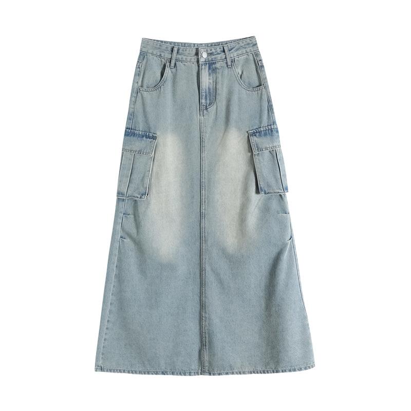 Retro High-waist Denim Skirt for Women In Spring New Style Workwear Large Pocket A-line Hip Slit One-step Skirt XXL
Retro High-waist Denim Skirt for Women In Spring New Style Workwear Large Pocket A-line Hip Slit One-step Skirt XXL