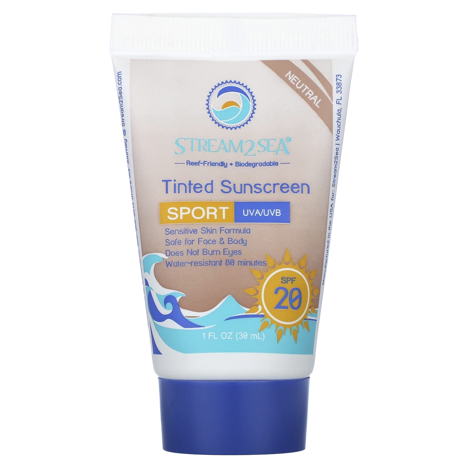 Stream2Sea, Тонирующий солнцезащитный крем, Спорт, SPF 20, Нейтральный, 30 мл(1 жидкая унция)
Stream2Sea, Тонирующий солнцезащитный крем, Спорт, SPF 20, Нейтральный, 30 мл(1 жидкая унция)