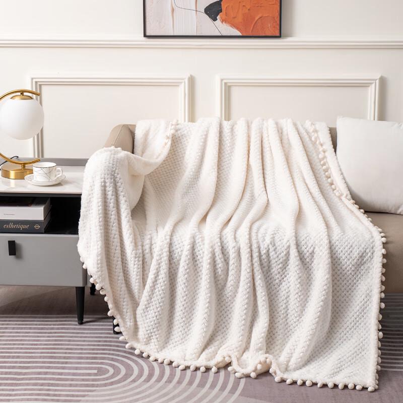 OEING Pineapple Grid Tassel Coral Fleece Throw Blanket 180x200cm
OEING Pineapple Grid Tassel Coral Fleece Throw Blanket 180x200cm