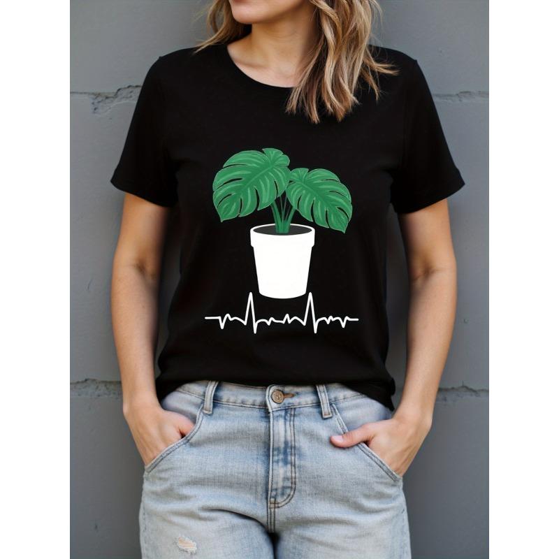 Black Botanical Tee Green Monstera Leaf Palm Print Short Sleeve Round Neck Casual Unisex Spring Summer Fall Plant Lover Comfortable Shirt 4XL
Black Botanical Tee Green Monstera Leaf Palm Print Short Sleeve Round Neck Casual Unisex Spring Summer Fall Plant Lover Comfortable Shirt 4XL
