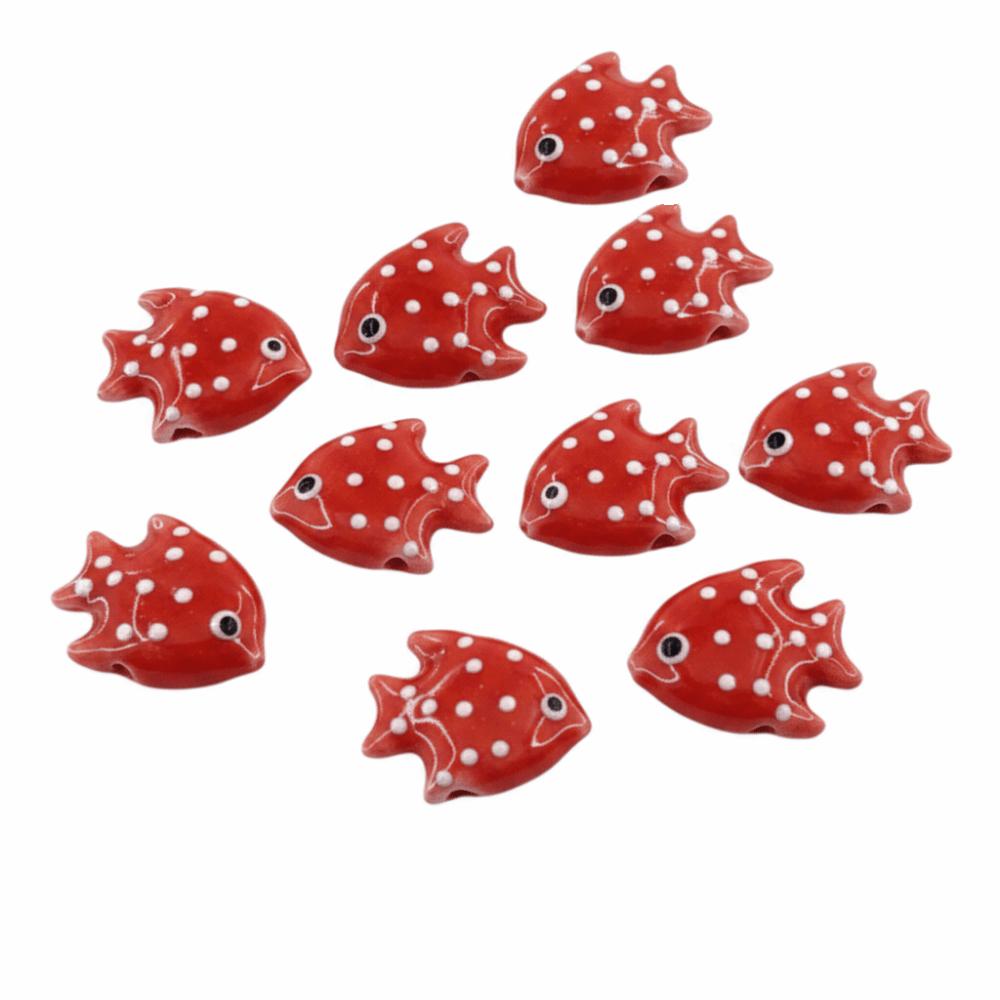 Kawaii Fish Ceramic Beads Colorful Wave Point DIY Jewelry Making Craft Straight Hole Double-sided Spacer Beads Necklace Earring красный
Kawaii Fish Ceramic Beads Colorful Wave Point DIY Jewelry Making Craft Straight Hole Double-sided Spacer Beads Necklace Earring красный