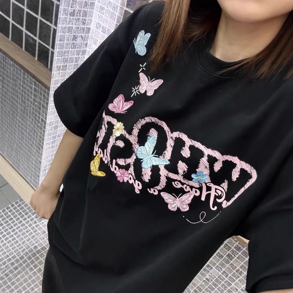 Women s American Retro Cotton Embroidered Short-Sleeve T-Shirt - Loose Fit, Versatile Summer Style Extra Large
Women s American Retro Cotton Embroidered Short-Sleeve T-Shirt - Loose Fit, Versatile Summer Style Extra Large