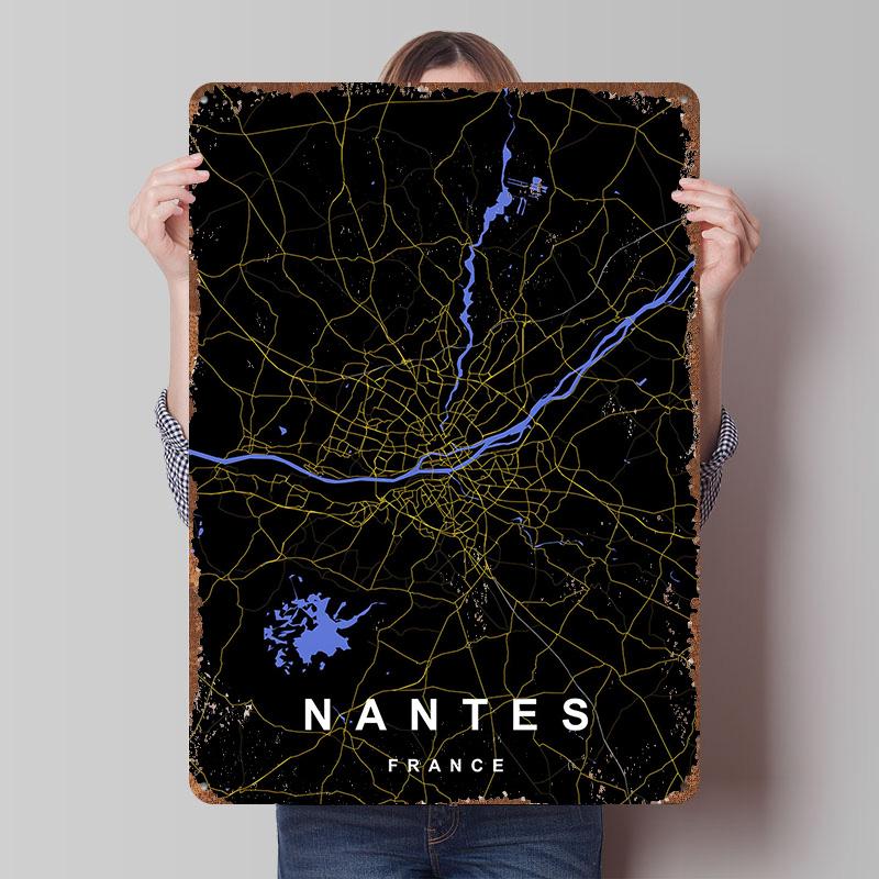 Nantes City Map Tin Plaque Poster Customized Wall Art Retro Vintage Metal Signs for Man Cave Apartment Decoration Room Wand Deko 20x30cm(7.8x11.8inch)
Nantes City Map Tin Plaque Poster Customized Wall Art Retro Vintage Metal Signs for Man Cave Apartment Decoration Room Wand Deko 20x30cm(7.8x11.8inch)