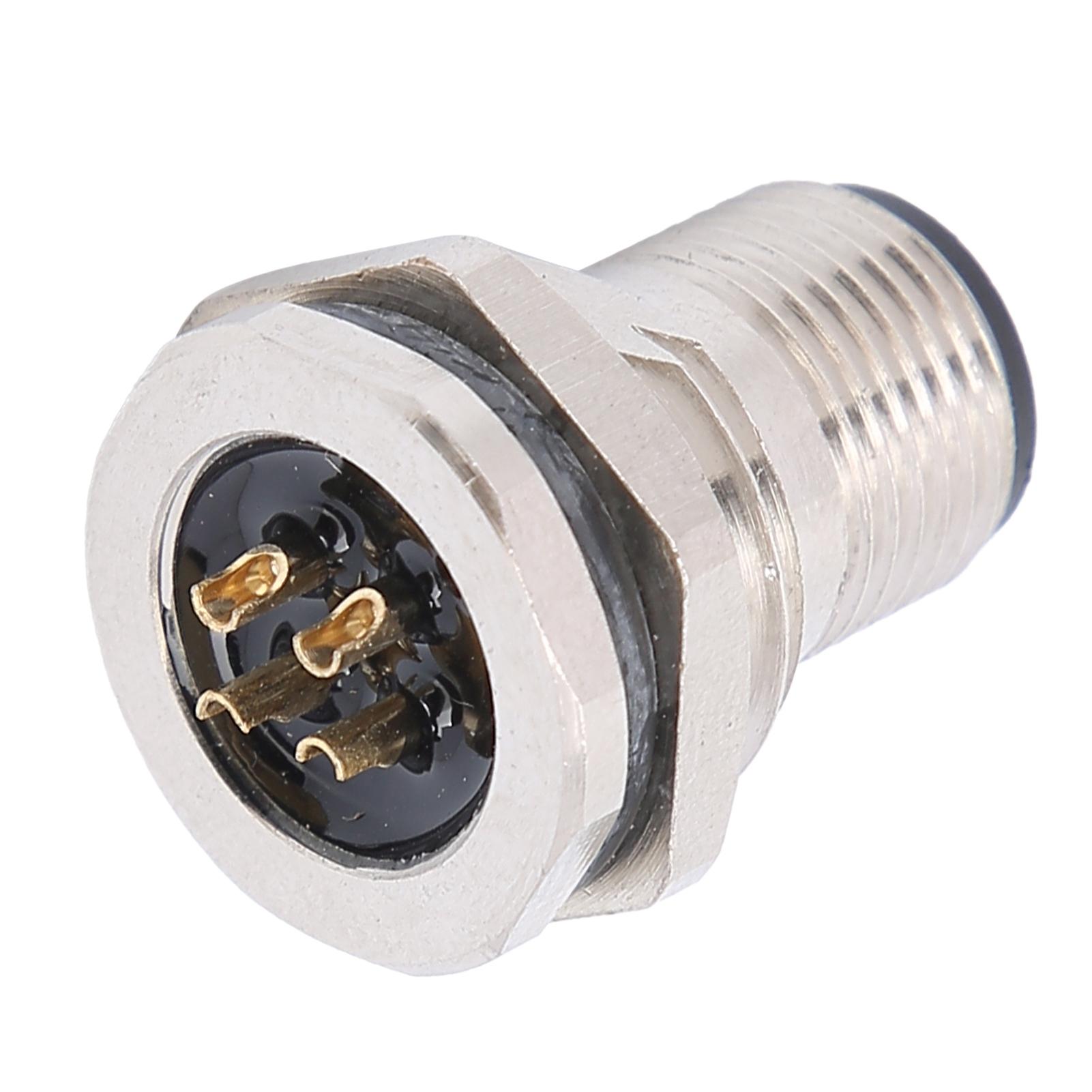 Waterproof Socket 4Pin Panel Back Mounting Waterproof Connector Electrical Supplies M12FP4
Waterproof Socket 4Pin Panel Back Mounting Waterproof Connector Electrical Supplies M12FP4
