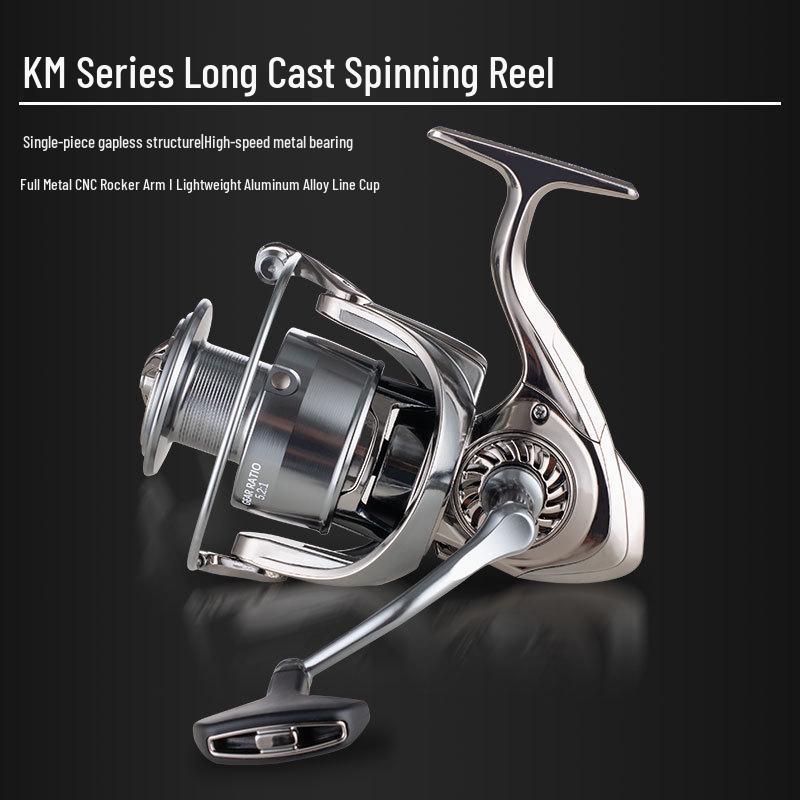 King of Hunting: Hammerhead AS Metal Spinning Fishing Reel - Gun Silver KM Long Cast Reel KM1000
King of Hunting: Hammerhead AS Metal Spinning Fishing Reel - Gun Silver KM Long Cast Reel KM1000