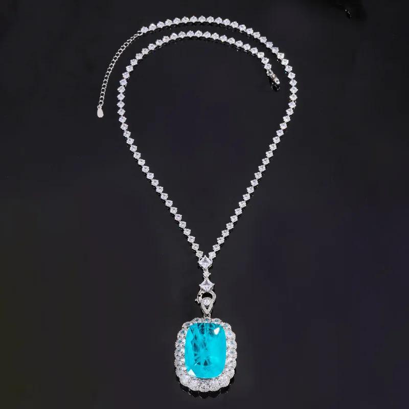 2025 New Elegant Aqua Blue Gemstone Pendant Necklace with Sparkling Zircon Chain Luxury for Women s Jewelry for Parties Gifts синий
2025 New Elegant Aqua Blue Gemstone Pendant Necklace with Sparkling Zircon Chain Luxury for Women s Jewelry for Parties Gifts синий