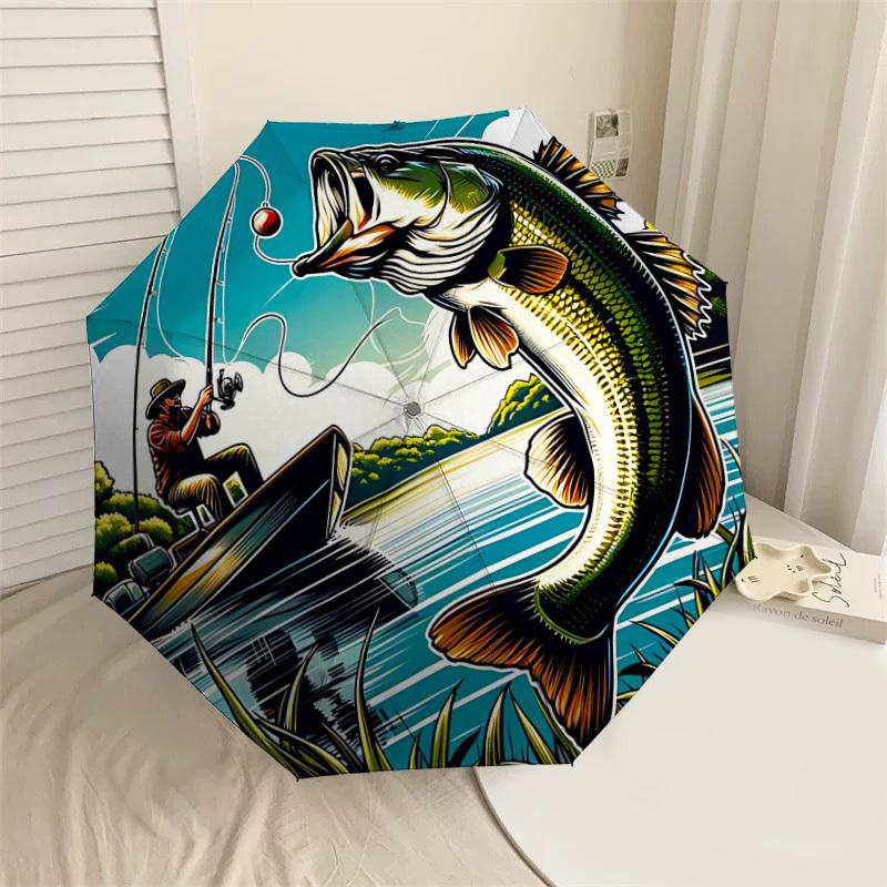 1PC Fishing Bass Automatic Open/Close Umbrella with Windproof, 8-Rib Sturdy Canopy, Durable Ribs, Fashionable Design, Outdoor Accessory, Fun Prin, Hol
1PC Fishing Bass Automatic Open/Close Umbrella with Windproof, 8-Rib Sturdy Canopy, Durable Ribs, Fashionable Design, Outdoor Accessory, Fun Prin, Hol
