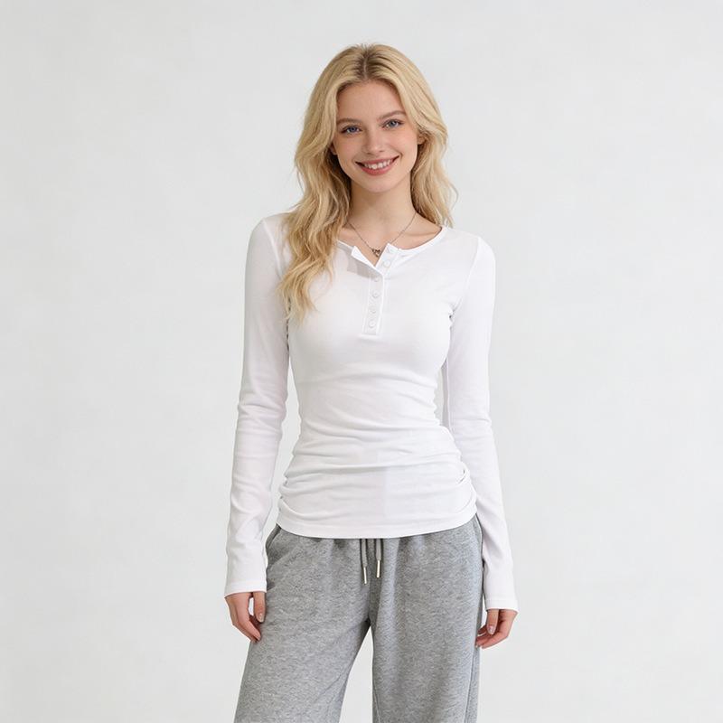 Half-open Neck Long-sleeved Shirt Women s Medium and Long Waist Pinch Slim-fitting Top Design Sense Breasted Bottoming Shirt Can Be Worn Outside XL білий
Half-open Neck Long-sleeved Shirt Women s Medium and Long Waist Pinch Slim-fitting Top Design Sense Breasted Bottoming Shirt Can Be Worn Outside XL білий