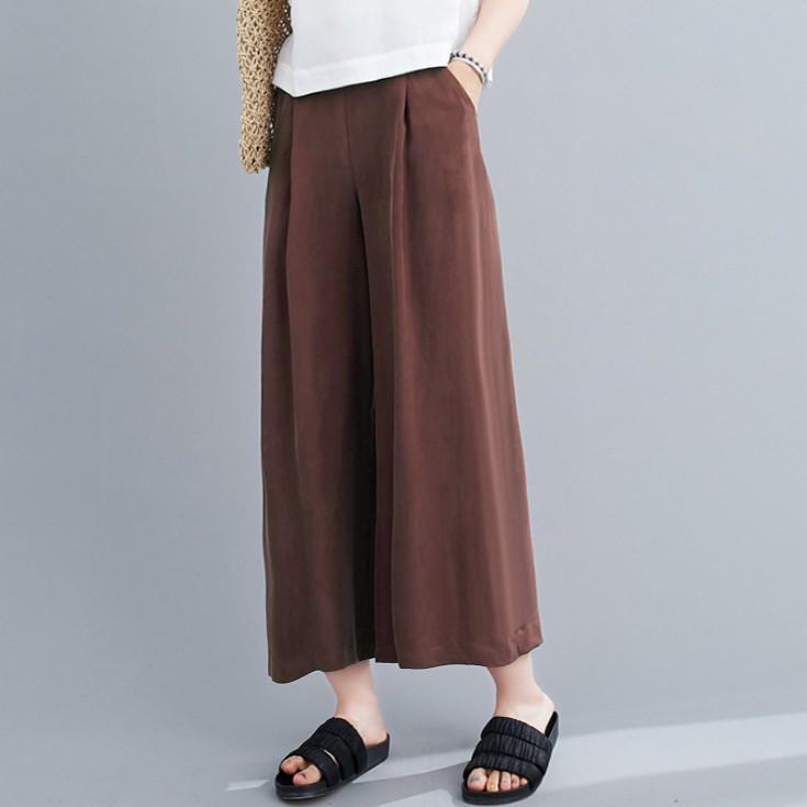 Drapey High-Waist Silk Cupro Wide-Leg Pants for Women, Plus Size, Nine-Tenth Length, Summer Slimming Skirt Style. 4XL кавовий
Drapey High-Waist Silk Cupro Wide-Leg Pants for Women, Plus Size, Nine-Tenth Length, Summer Slimming Skirt Style. 4XL кавовий