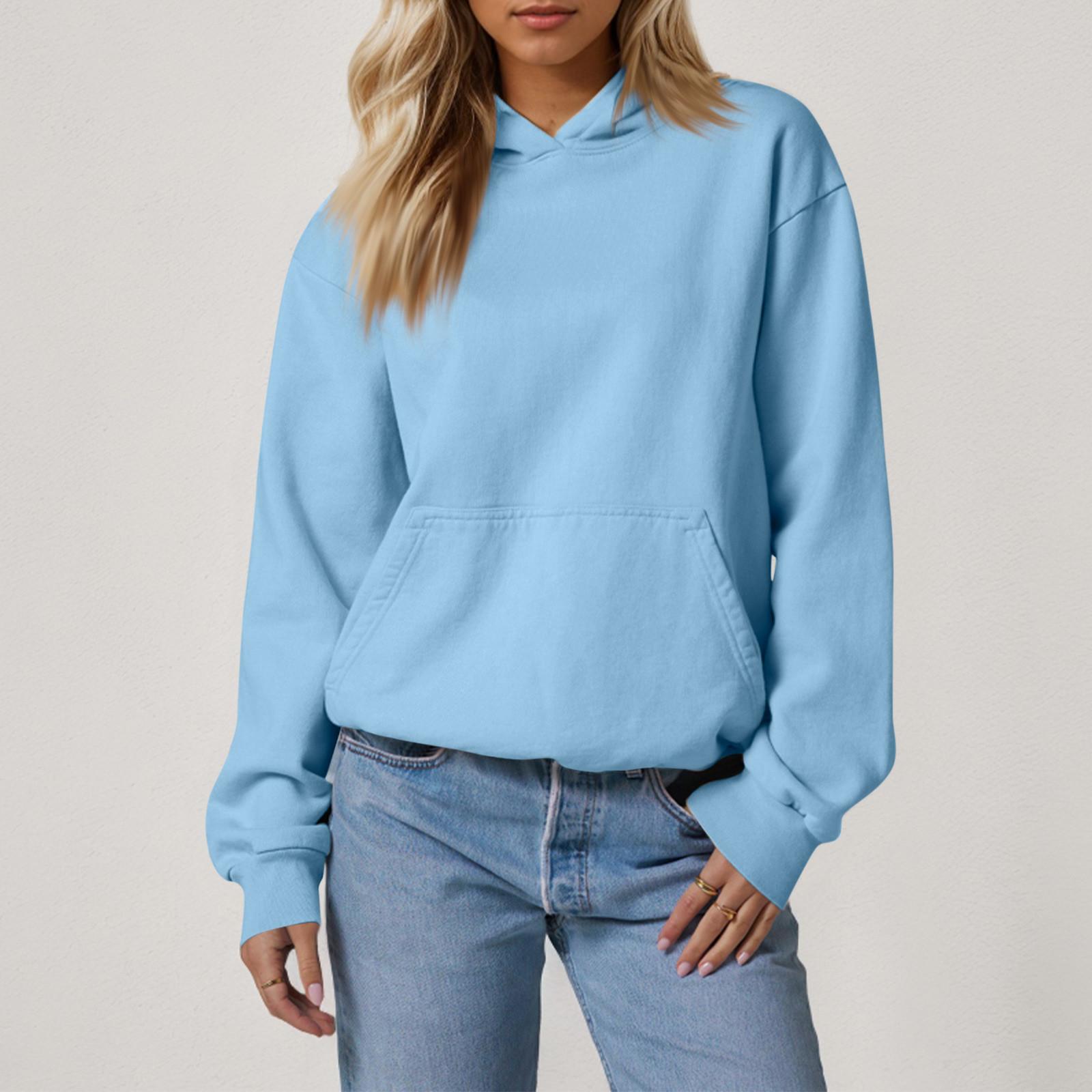 Женские свободные толстовки с длинными рукавами, блузки, повседневные модные однотонные пуловеры, толстовки с капюшоном, топ с карманом XL
Женские свободные толстовки с длинными рукавами, блузки, повседневные модные однотонные пуловеры, толстовки с капюшоном, топ с карманом XL