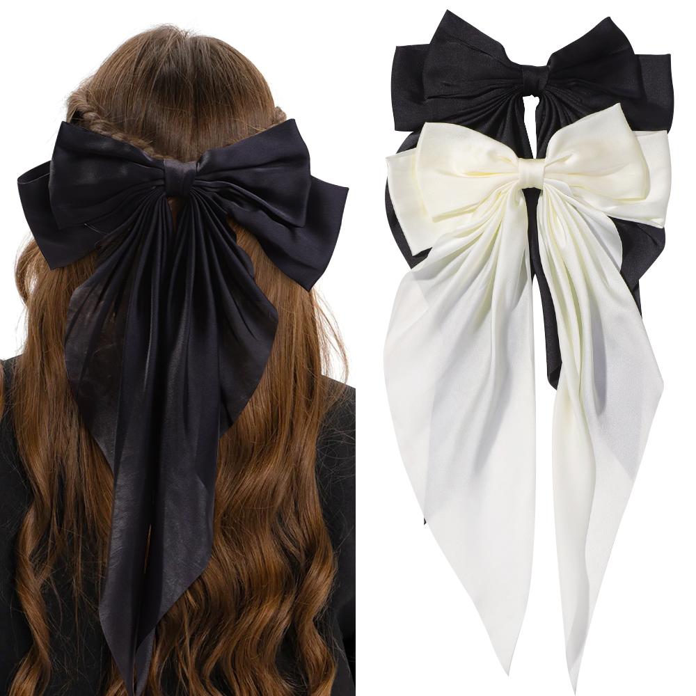 2Pcs Set Elegant Bow Ribbon Hair Clip Fashion Solid Bowknot Satin Hairpin Barrettes Girls Ponytail Clip Women Hair Accessories
2Pcs Set Elegant Bow Ribbon Hair Clip Fashion Solid Bowknot Satin Hairpin Barrettes Girls Ponytail Clip Women Hair Accessories