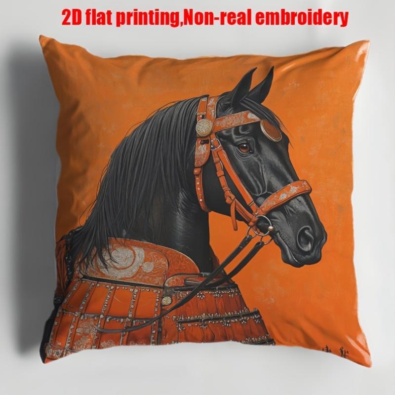 Black Horse Cushion Cover Orange Samurai Armor Pillowcase Retro Equestrian Art Decor Sofa Throw Pillow 40cmx40cm
Black Horse Cushion Cover Orange Samurai Armor Pillowcase Retro Equestrian Art Decor Sofa Throw Pillow 40cmx40cm