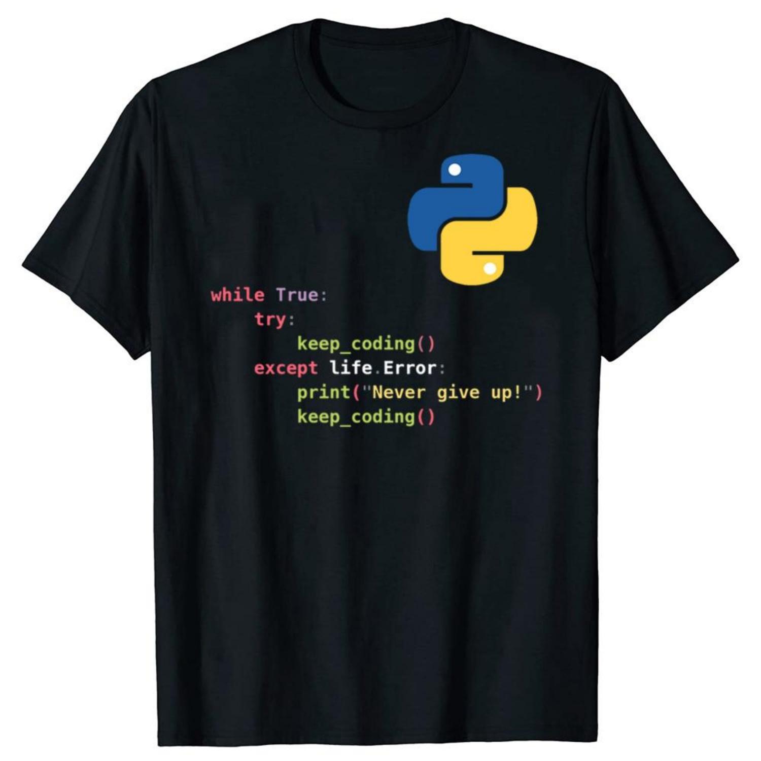 Funny Motivational Python Programming T-shirts Men Women s Fashion Oversized Tshirt 100% Cotton Loose C++ Coder Computer T Shirt XXXXXL
Funny Motivational Python Programming T-shirts Men Women s Fashion Oversized Tshirt 100% Cotton Loose C++ Coder Computer T Shirt XXXXXL