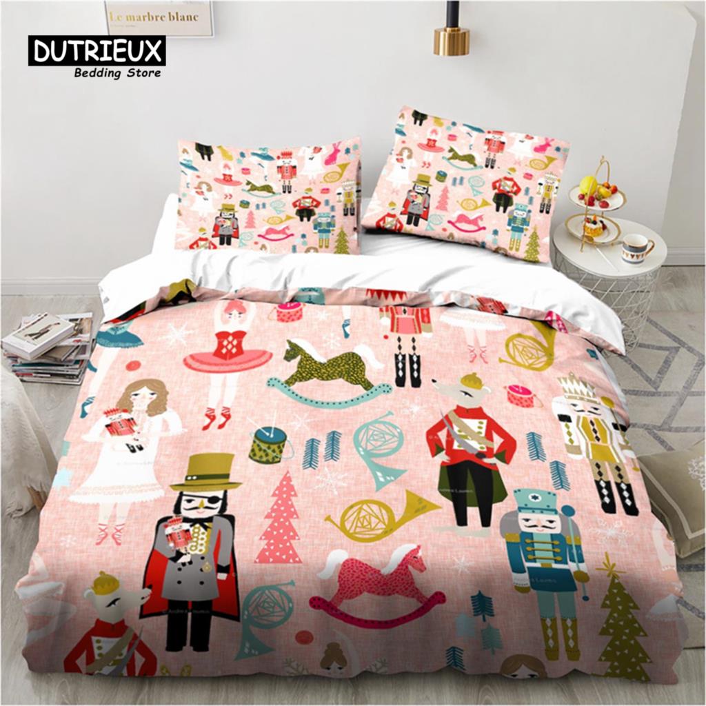 Cartoon Nutcracker Duvet Cover Set Christmas Tree Star Bedding Microfiber Royal Guarder Twin King Queen Size EU single(135x200cm)
Cartoon Nutcracker Duvet Cover Set Christmas Tree Star Bedding Microfiber Royal Guarder Twin King Queen Size EU single(135x200cm)