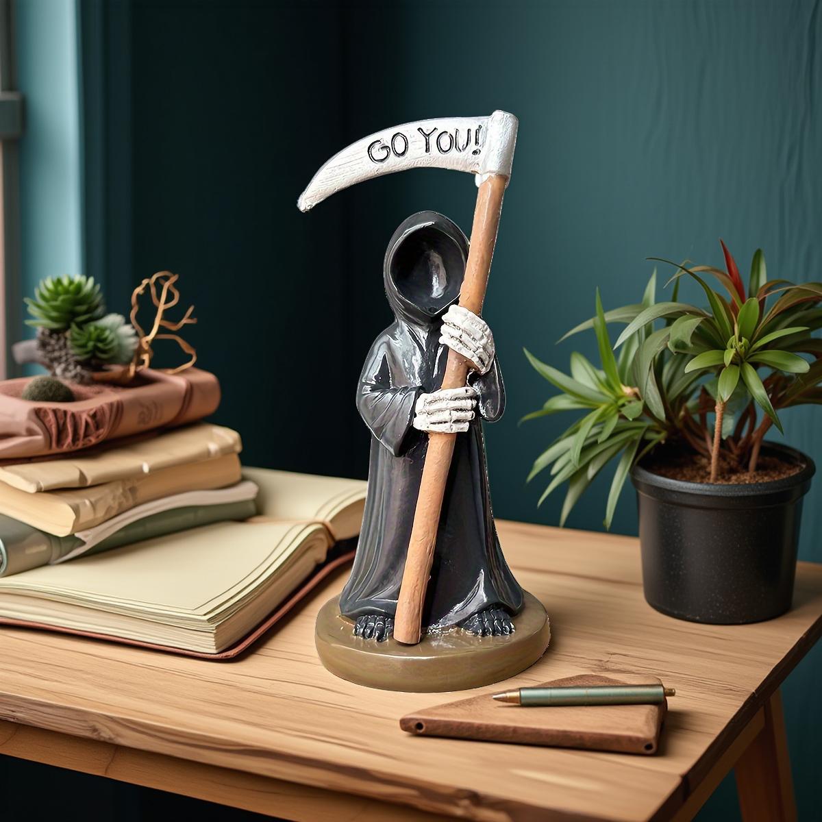 1Pc Resin Death Halloween Decorative Ornaments, Perfect Gift for Halloween Home Decor and Lovers, Autumn Home, Office, Halloween Decoration
1Pc Resin Death Halloween Decorative Ornaments, Perfect Gift for Halloween Home Decor and Lovers, Autumn Home, Office, Halloween Decoration