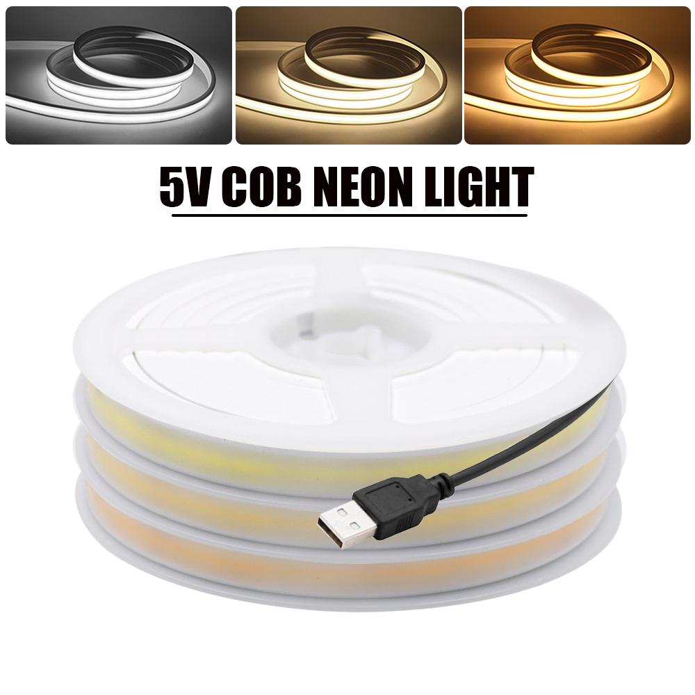 5V USB COB Neon Light Waterproof 320Leds/M 3000K 4000K 6000K TV BackLight Home Garden Decor Flexible Ribbon Tape Diode LED Strip 0.5m
5V USB COB Neon Light Waterproof 320Leds/M 3000K 4000K 6000K TV BackLight Home Garden Decor Flexible Ribbon Tape Diode LED Strip 0.5m