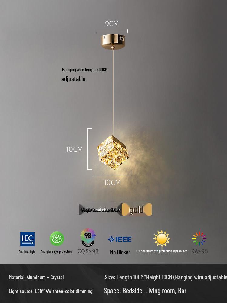 Современный минималистичный хрустальный подвесной светильник для спальни, кабинета, бара или лестницы Warm Light
Современный минималистичный хрустальный подвесной светильник для спальни, кабинета, бара или лестницы Warm Light