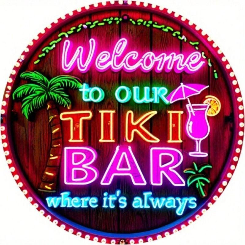 Metal Poster Vintage Tiki Bar Neon Sign for Wall Garage
Metal Poster Vintage Tiki Bar Neon Sign for Wall Garage