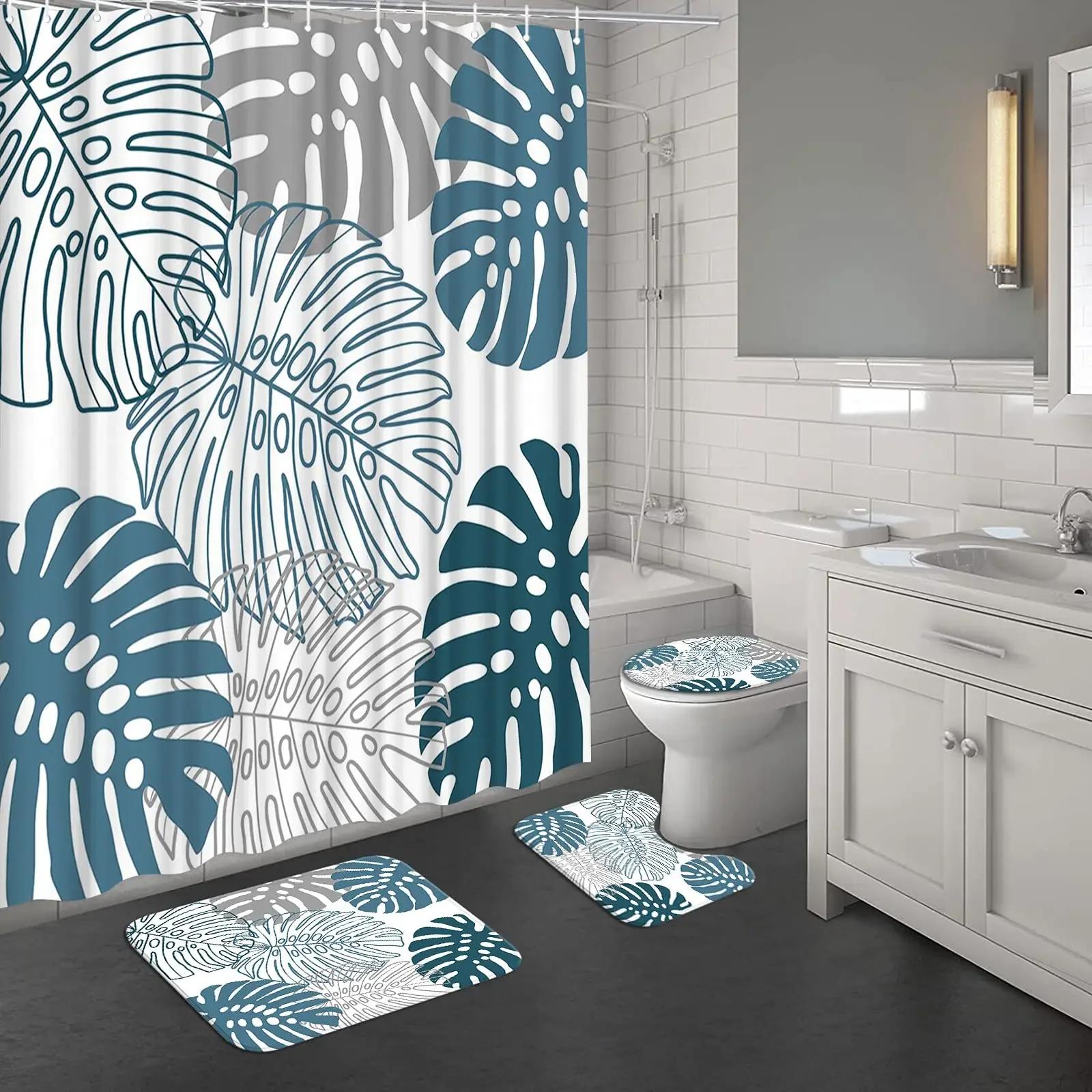 Banana Leaf Shower Curtain Set Non-Slip Rug Bathroom Accessories Tropical Palm Plant Botanical Floral Green W60H190(CM)-1 Pcs
Banana Leaf Shower Curtain Set Non-Slip Rug Bathroom Accessories Tropical Palm Plant Botanical Floral Green W60H190(CM)-1 Pcs