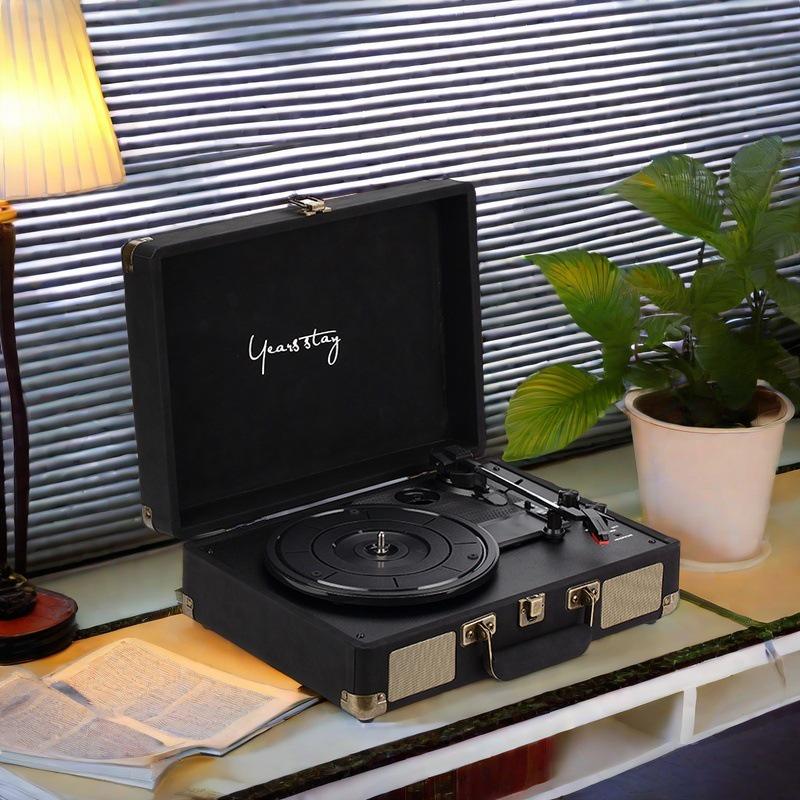 Ретро Bluetooth проигрыватель виниловых пластинок в кожаном чемодане - Портативный граммофон фонограф подарок AU Standard
Ретро Bluetooth проигрыватель виниловых пластинок в кожаном чемодане - Портативный граммофон фонограф подарок AU Standard