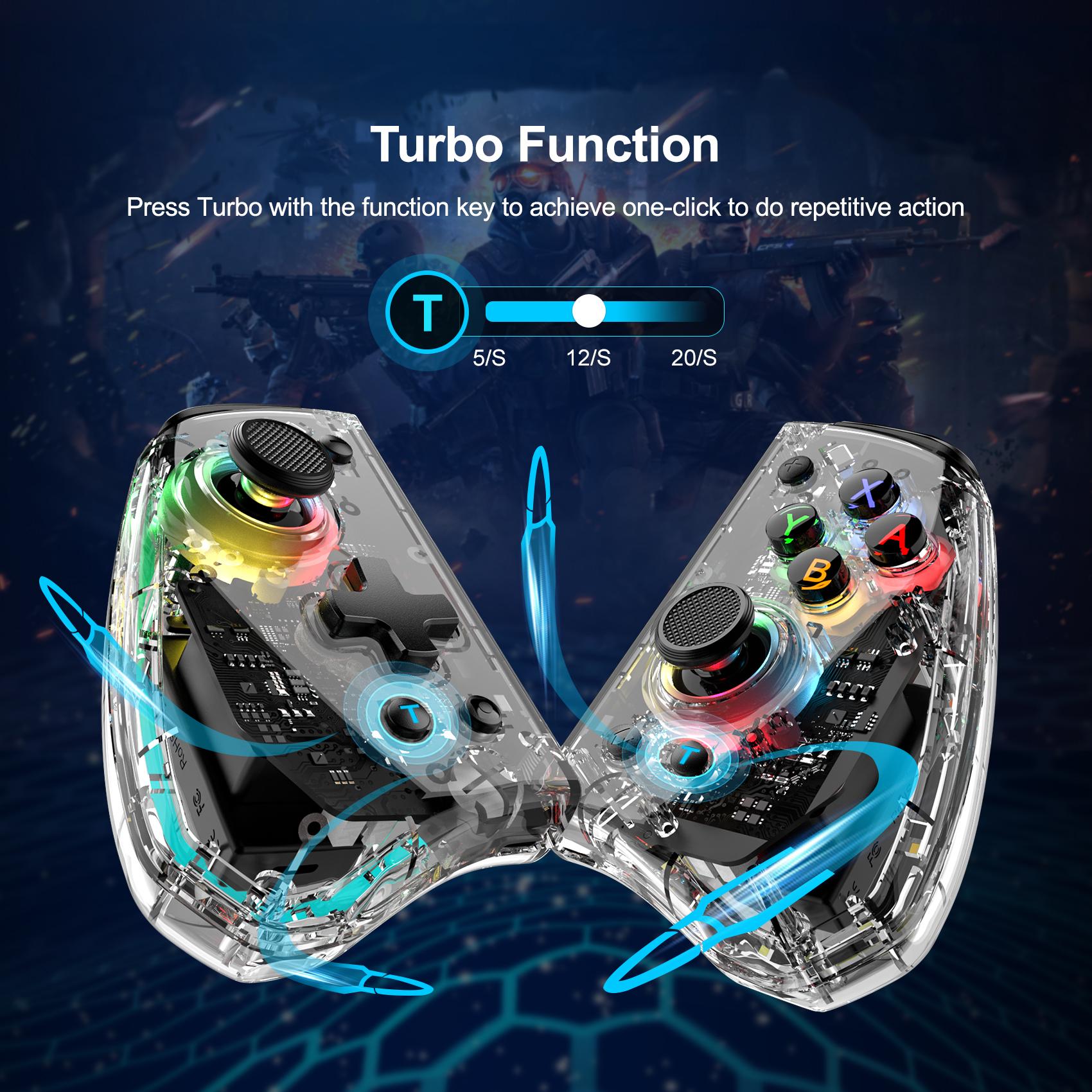 LinYuvo KS41,6-осевой беспроводной геймпад для коммутатора Nintendo с подключением Bluetooth, прозрачный
LinYuvo KS41,6-осевой беспроводной геймпад для коммутатора Nintendo с подключением Bluetooth, прозрачный