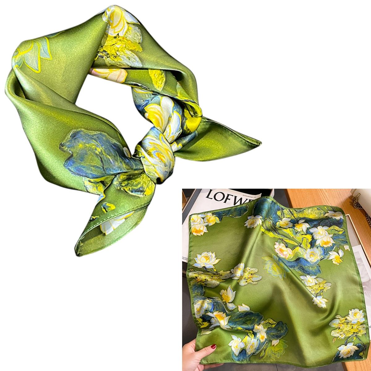 Women 100% Mulberry Real Silk Scarf 53cm Luxury Kerchief Spring Autumn Neckerchief Brand Oil Painting Chinese & Painting Style
Women 100% Mulberry Real Silk Scarf 53cm Luxury Kerchief Spring Autumn Neckerchief Brand Oil Painting Chinese & Painting Style