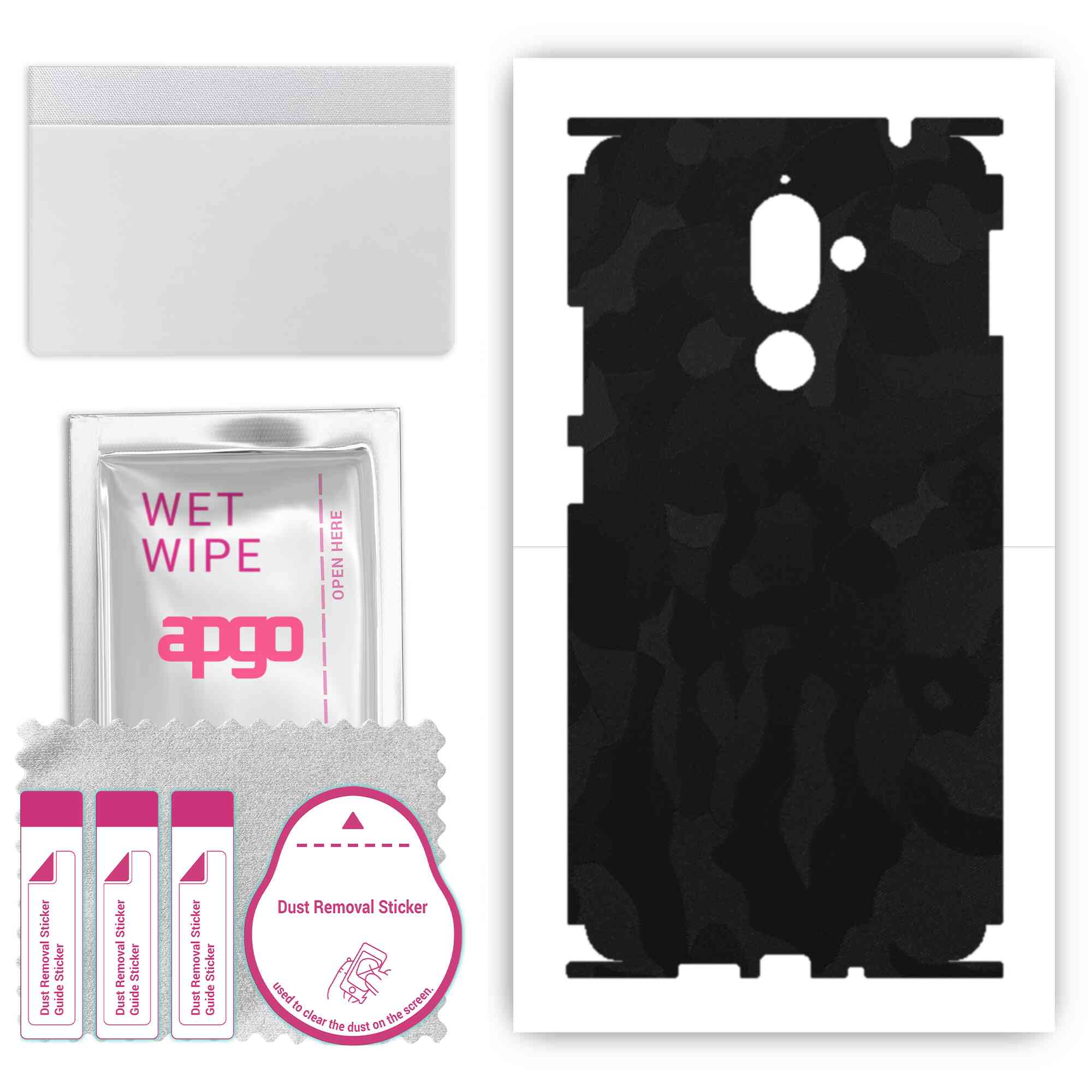 Apgo Protective Skin Sticker for the back+sides compatible with Nokia 7 plus, Full Wrap Film, Foil, Vinyl - Pattern Black Camo
Apgo Protective Skin Sticker for the back+sides compatible with Nokia 7 plus, Full Wrap Film, Foil, Vinyl - Pattern Black Camo