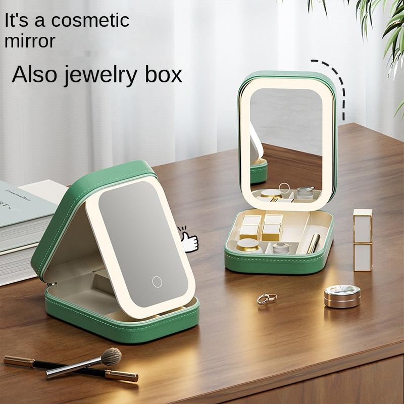 Multifunctional LED Cosmetic Mirror with Light Cosmetic Bag Jewelry Box Dustproof Portable Cosmetic Storage Box
Multifunctional LED Cosmetic Mirror with Light Cosmetic Bag Jewelry Box Dustproof Portable Cosmetic Storage Box