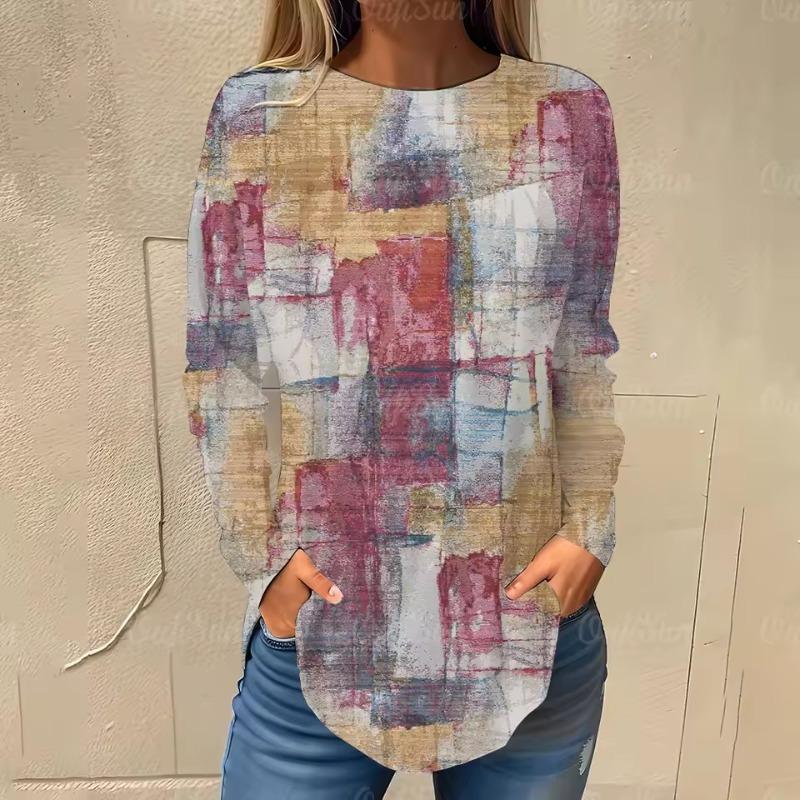 Нерегулярные цветные блоки 3D Pattern Print Женские футболки Осенние повседневные хлопковые футболки с длинными рукавами Топы Женская одежда Уличная одежда S
Нерегулярные цветные блоки 3D Pattern Print Женские футболки Осенние повседневные хлопковые футболки с длинными рукавами Топы Женская одежда Уличная одежда S