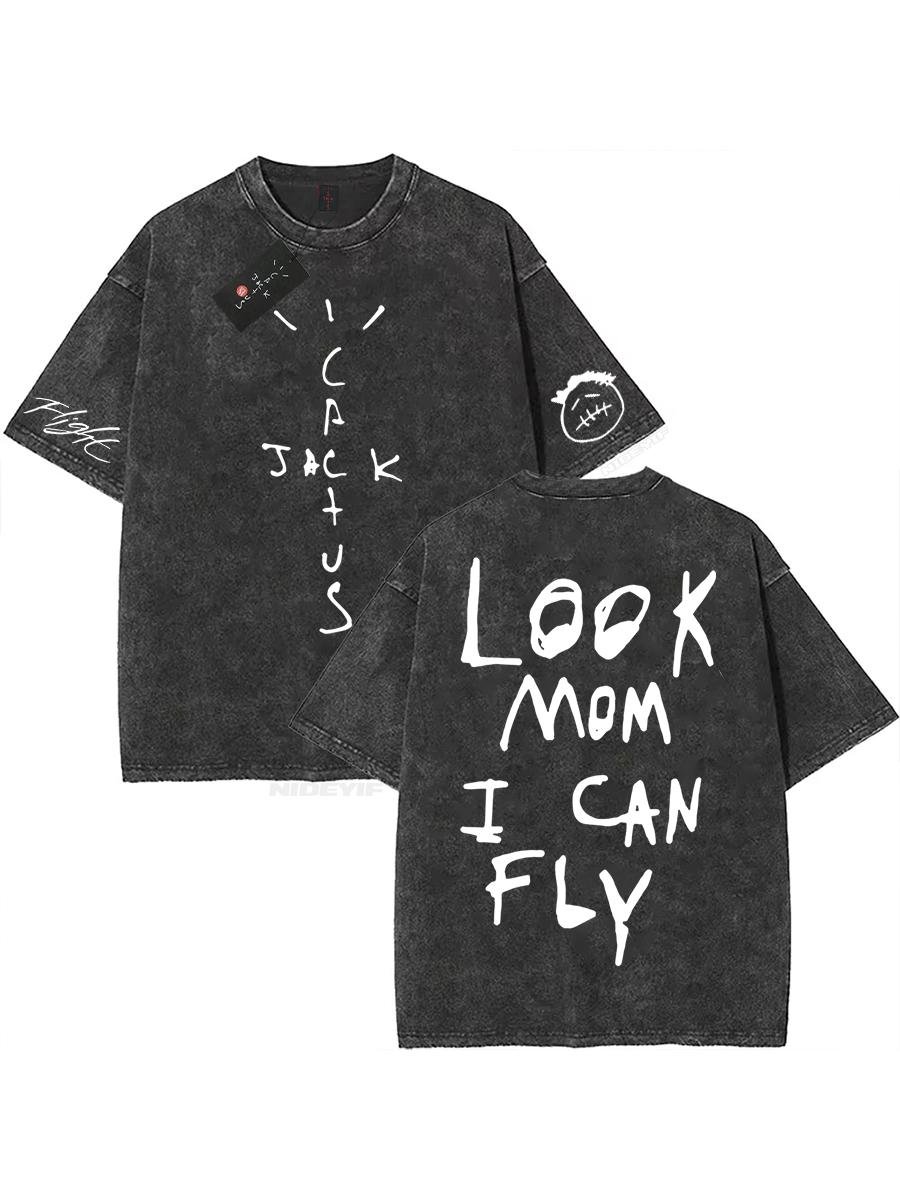 Cotton T Shirt for Men Women HipHop Washed T Shirts Cactus Jack Short Sleeve Gift Tops Look Mom I Can Fly S
Cotton T Shirt for Men Women HipHop Washed T Shirts Cactus Jack Short Sleeve Gift Tops Look Mom I Can Fly S