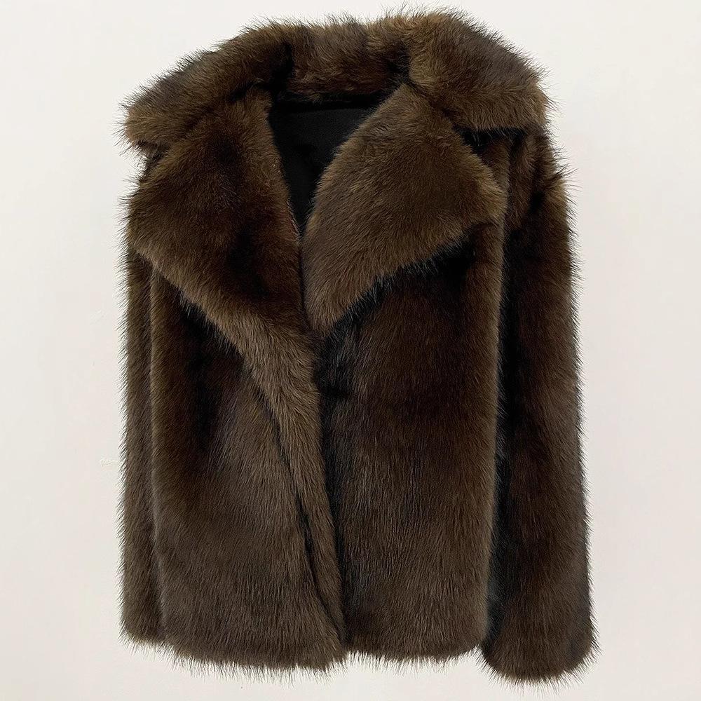 Зимняя новая модная куртка из искусственного меха лисы средней длины с воротником-стойкой S
Зимняя новая модная куртка из искусственного меха лисы средней длины с воротником-стойкой S