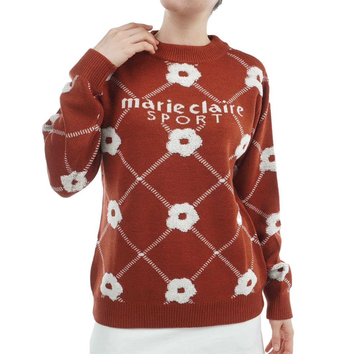 Marie Claire Crew Neck 3D Floral Wool Brown Sweater, Print, Blend, 734721, Women s,
Marie Claire Crew Neck 3D Floral Wool Brown Sweater, Print, Blend, 734721, Women s,