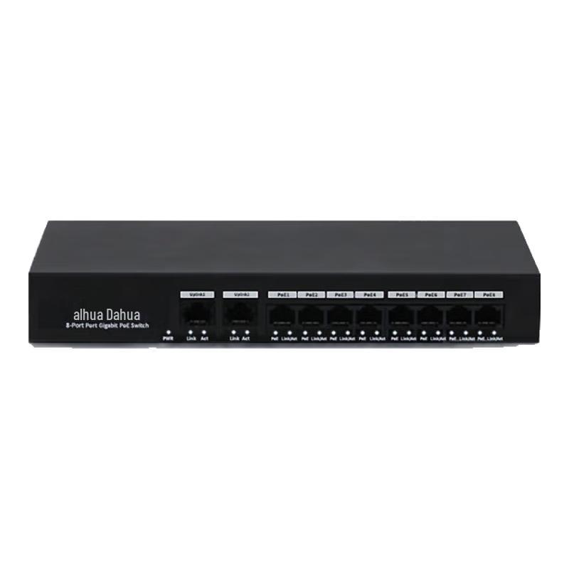 Dahua 10-Port Gigabit PoE Switch (8 PoE, 65W)
Dahua 10-Port Gigabit PoE Switch (8 PoE, 65W)