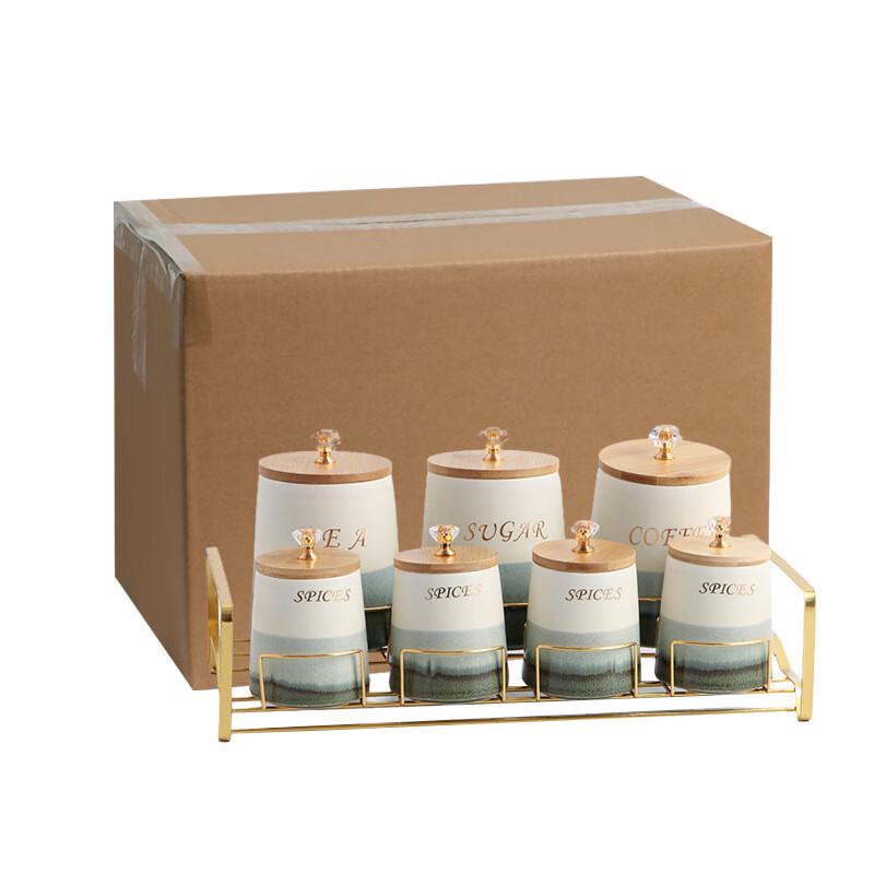 ZISIZ 7-Piece Ceramic Kitchen Storage Jar Set
ZISIZ 7-Piece Ceramic Kitchen Storage Jar Set