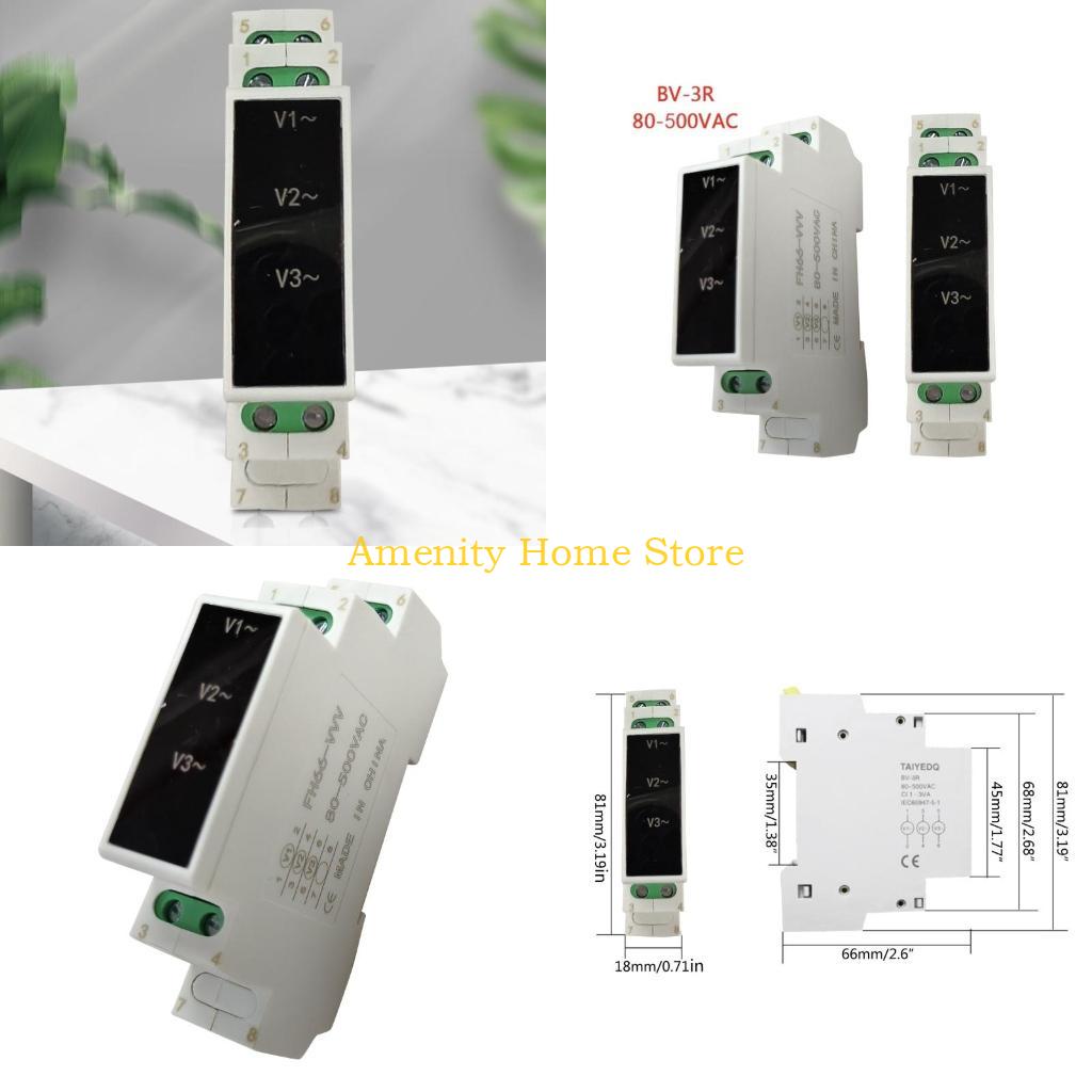 F26C Three Phase Voltage Meter Volt-Test-Monitor Din Rail Mount AC80V-500V LED Digital Mini Modular-Voltmeter Gauge Indicator CN
F26C Three Phase Voltage Meter Volt-Test-Monitor Din Rail Mount AC80V-500V LED Digital Mini Modular-Voltmeter Gauge Indicator CN