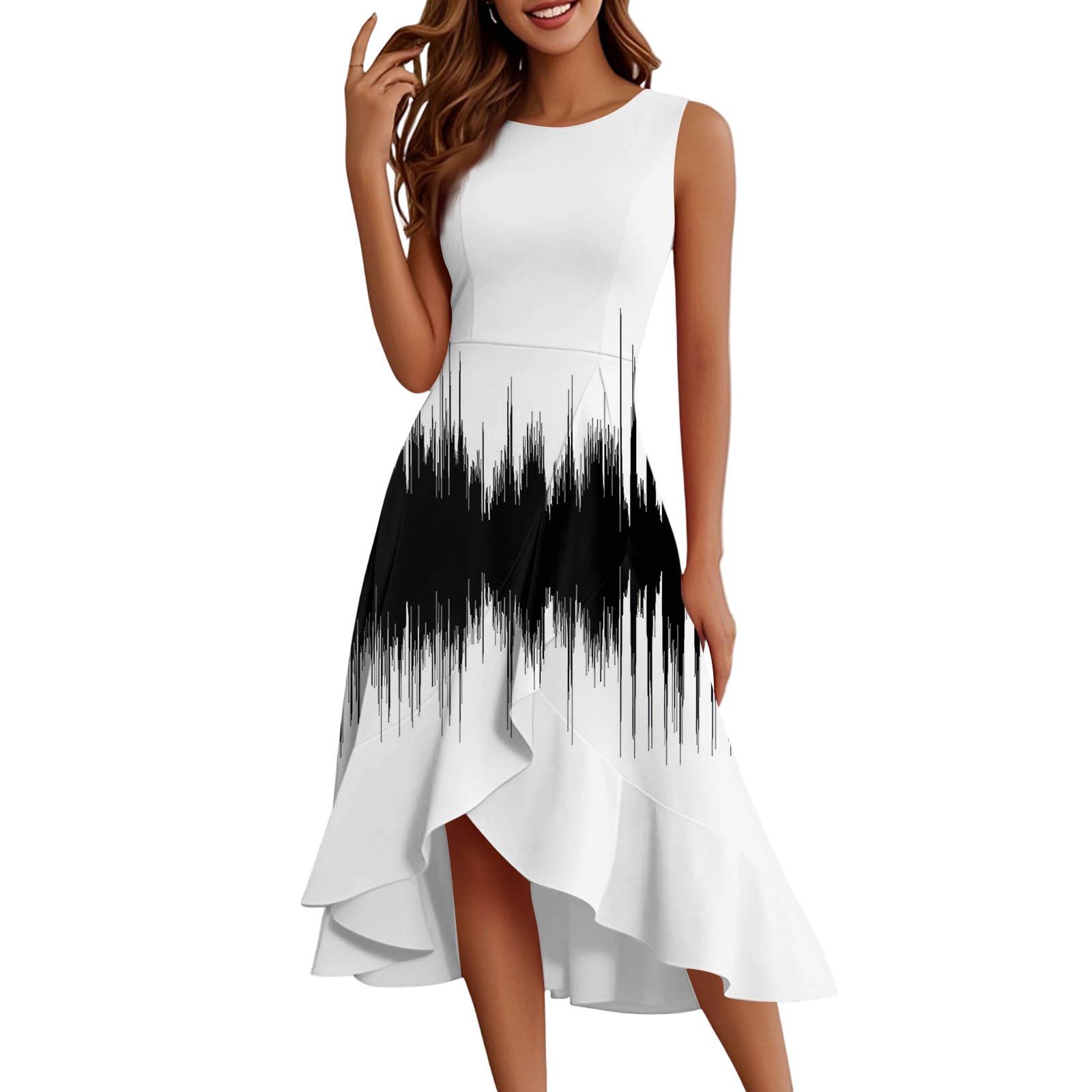 Женские модные повседневные платья без рукавов с круглым вырезом и принтом, элегантные, темпераментные, с оборками XL белый
Женские модные повседневные платья без рукавов с круглым вырезом и принтом, элегантные, темпераментные, с оборками XL белый