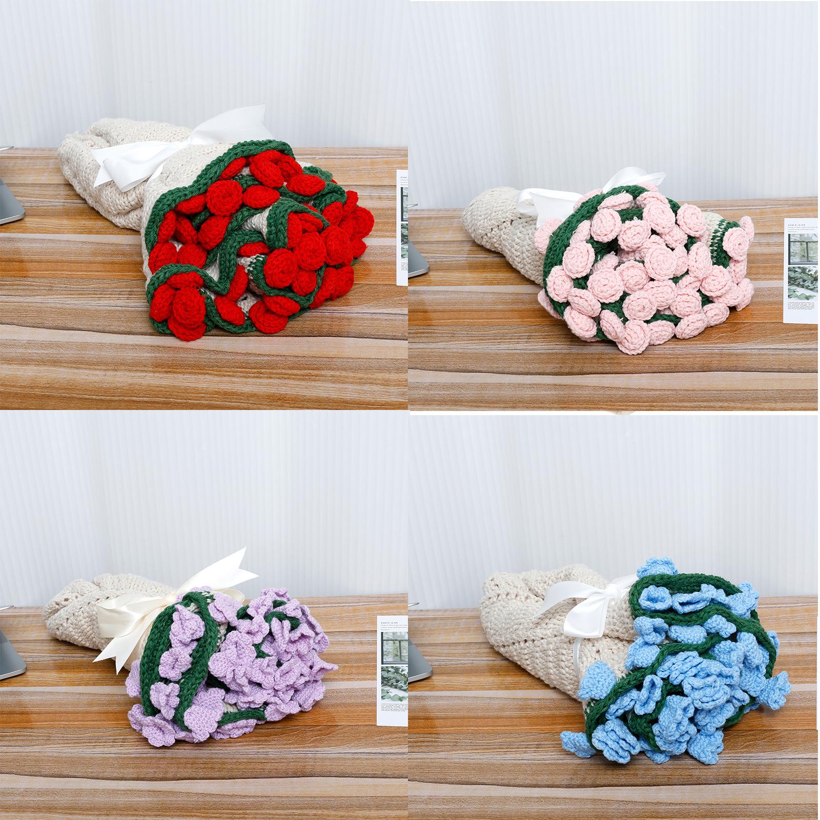 Bouquet Blanket Hand Knitted Rose Craft Soft Crochet Flower Sofa Bouquet Blanket DIY Handmade for Traveling Home Decoration
Bouquet Blanket Hand Knitted Rose Craft Soft Crochet Flower Sofa Bouquet Blanket DIY Handmade for Traveling Home Decoration