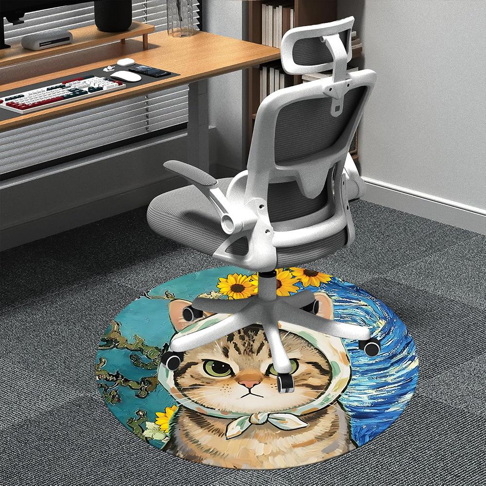 1PC Cat Sunflowers Office Round Area Rug, Mat Suitable ForOffice, Under Office Chairs Bedroom Living Room Home Decor, Room Deco 80cm
1PC Cat Sunflowers Office Round Area Rug, Mat Suitable ForOffice, Under Office Chairs Bedroom Living Room Home Decor, Room Deco 80cm