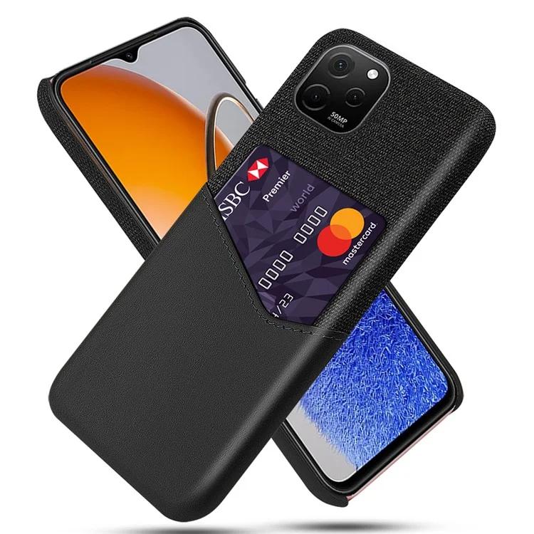For Huawei nova Y61 4G Cloth Texture Card Holder Phone Case Anti-drop PU Leather Coated Hard PC Cover
For Huawei nova Y61 4G Cloth Texture Card Holder Phone Case Anti-drop PU Leather Coated Hard PC Cover