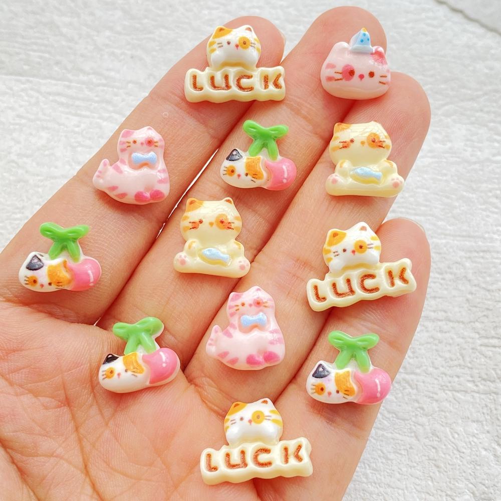 Resin Kawaii 3D Colorful Cartoon kitten cherry Flat back Flower Stone Scrapbook Figurines 20PCS DIY Bow Decor Accessories Crafts
Resin Kawaii 3D Colorful Cartoon kitten cherry Flat back Flower Stone Scrapbook Figurines 20PCS DIY Bow Decor Accessories Crafts