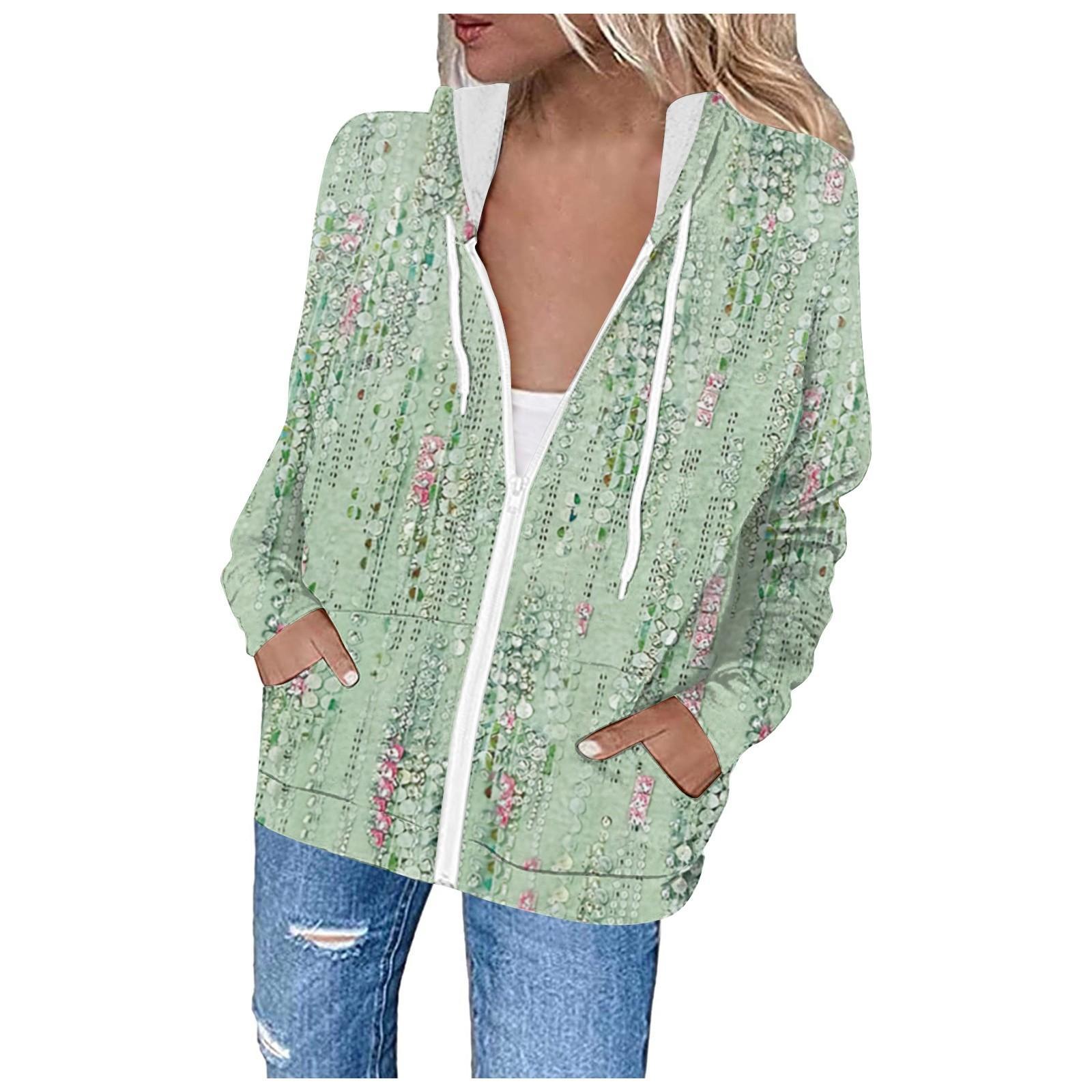 Женские модные повседневные однотонные толстовки с длинными рукавами, толстовки на молнии, пальто с карманом M зелёный
Женские модные повседневные однотонные толстовки с длинными рукавами, толстовки на молнии, пальто с карманом M зелёный