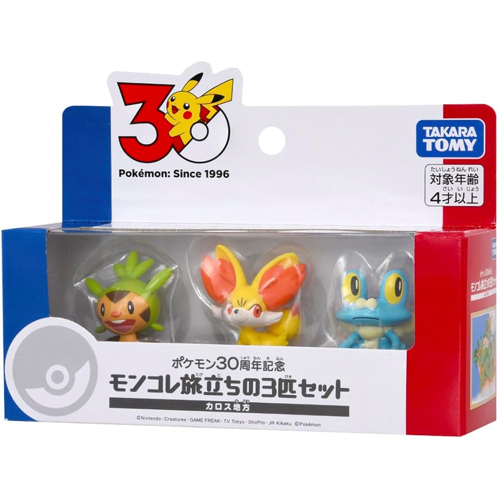 Takara Tomy Pokmon 30th Anniversary Moncolle Starter Set Kalos Region 3 Figures
Takara Tomy Pokmon 30th Anniversary Moncolle Starter Set Kalos Region 3 Figures